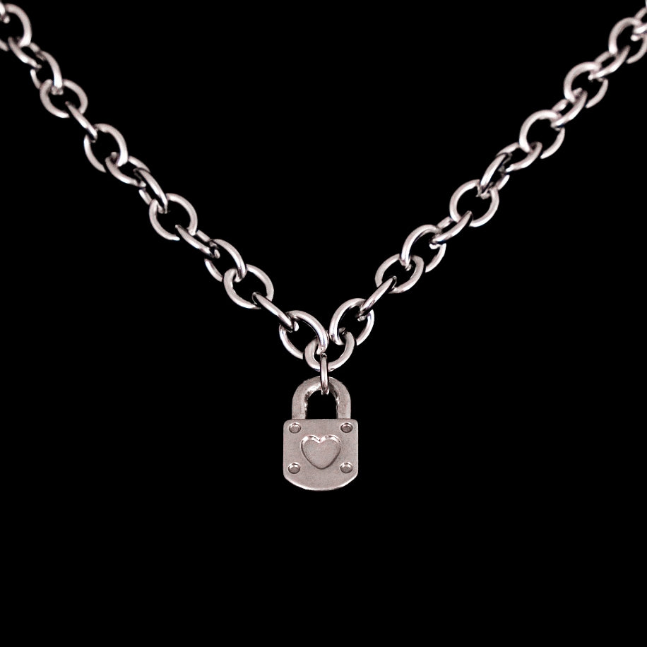 Mini Lock Heart Necklace