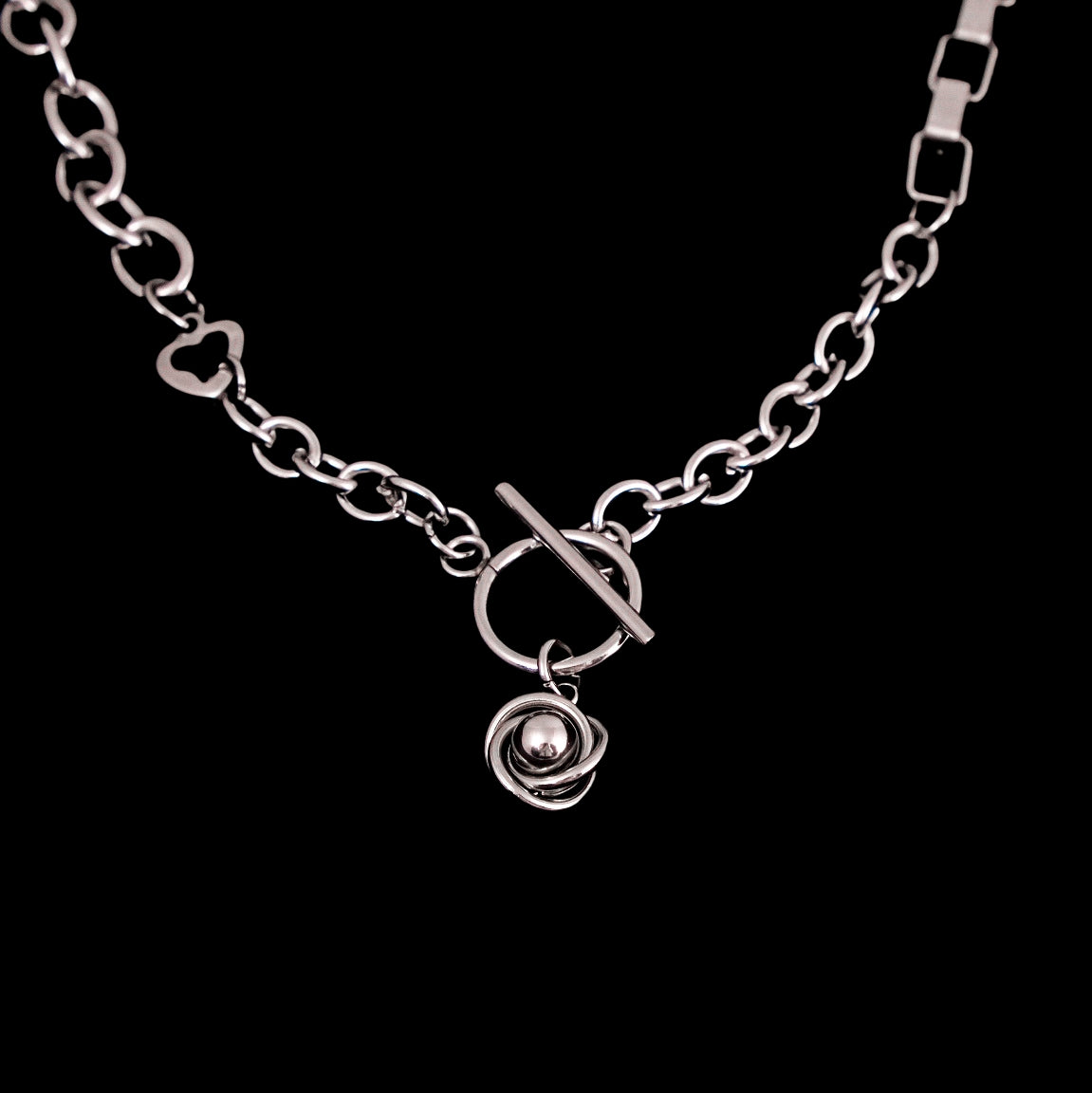 Circling Rose Necklace
